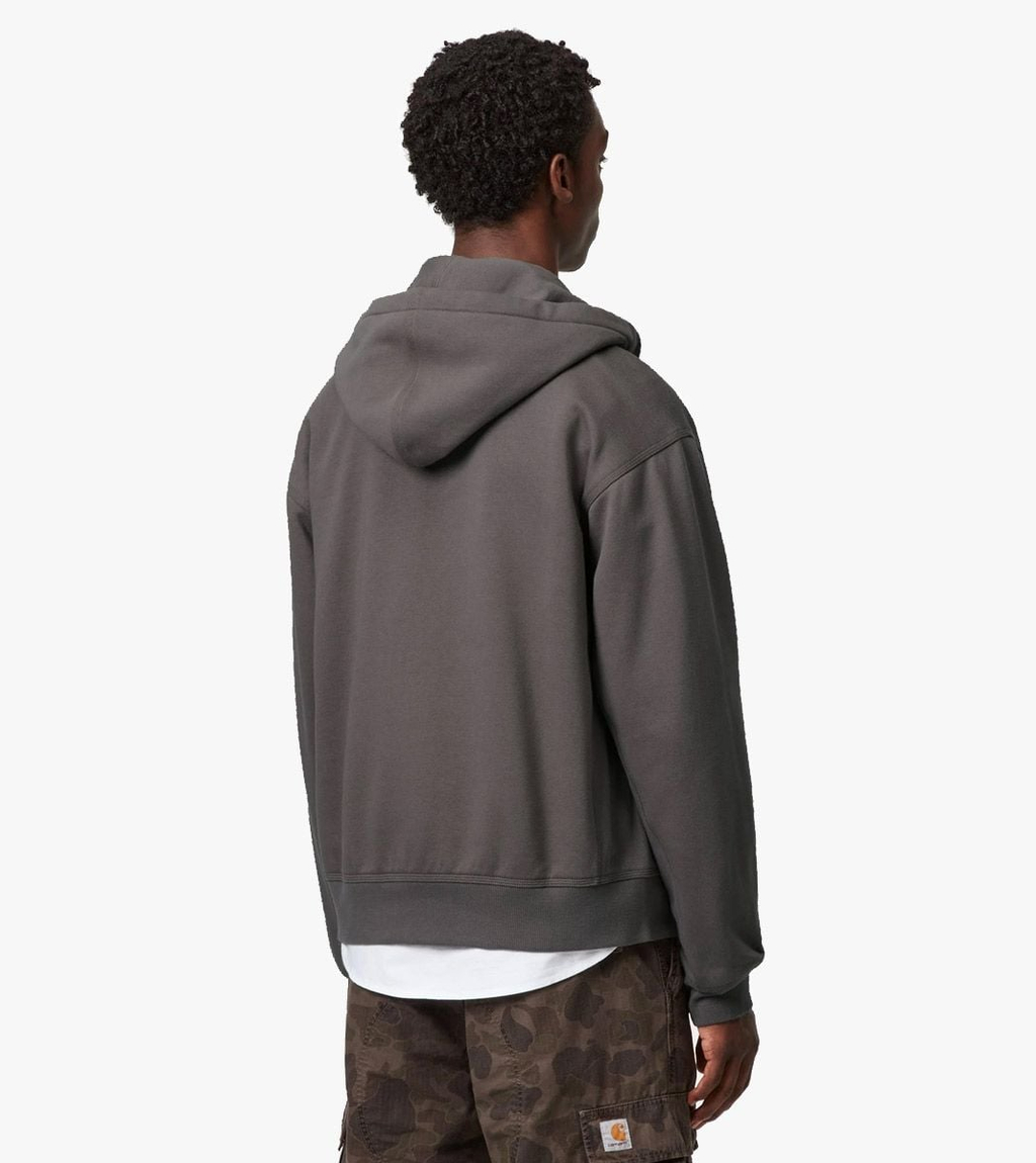 Pelēka HOODED AMERICAN SCRIPT JACKET