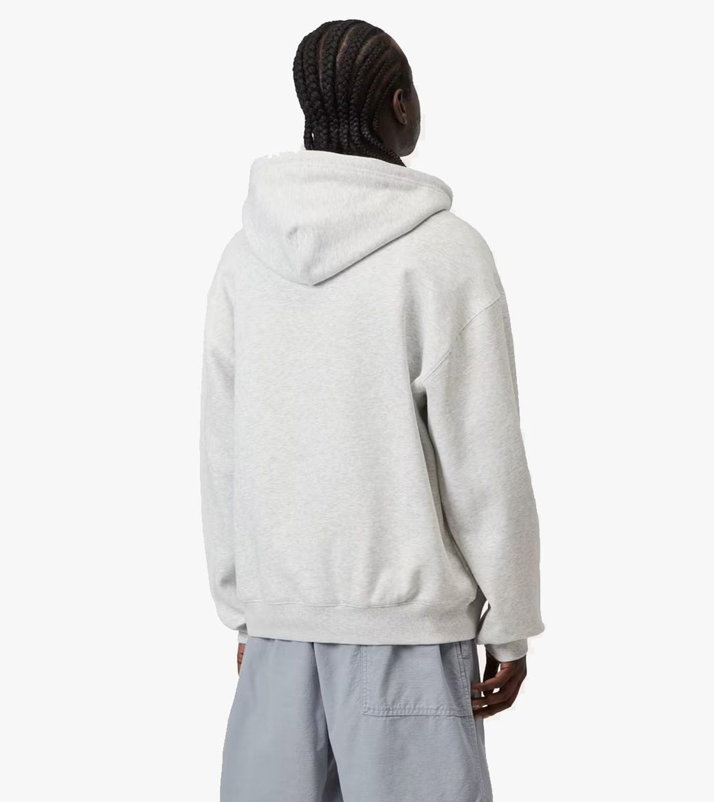 Pelēka HOODED WIP LABEL SWEAT JACKET
