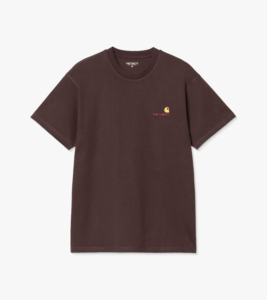 Ruskea S/S AMERICAN SCRIPT T-SHIRT