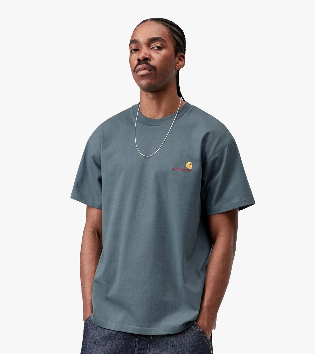 Blue S/S AMERICAN SCRIPT T-SHIRT