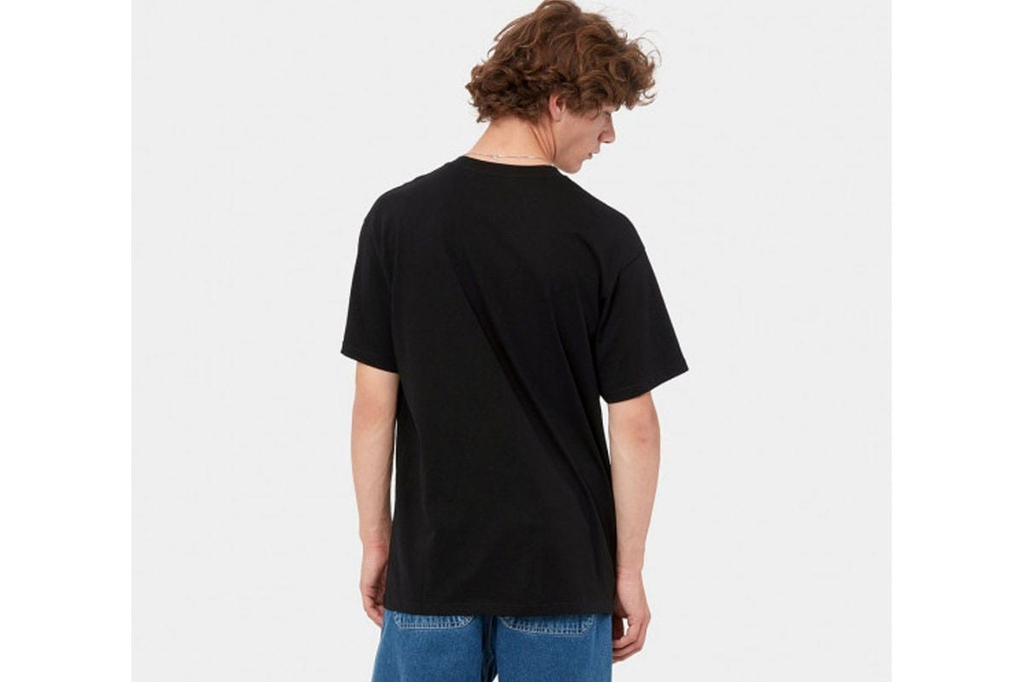 Musta S/S SCRIPT EMBROIDERY T-SHIRT