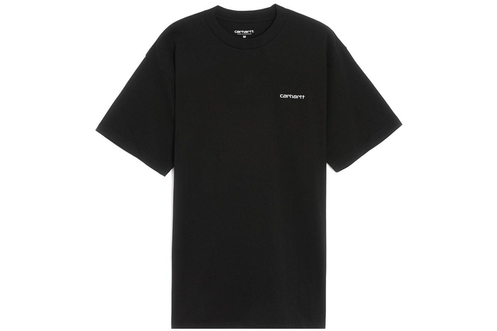 Musta S/S SCRIPT EMBROIDERY T-SHIRT