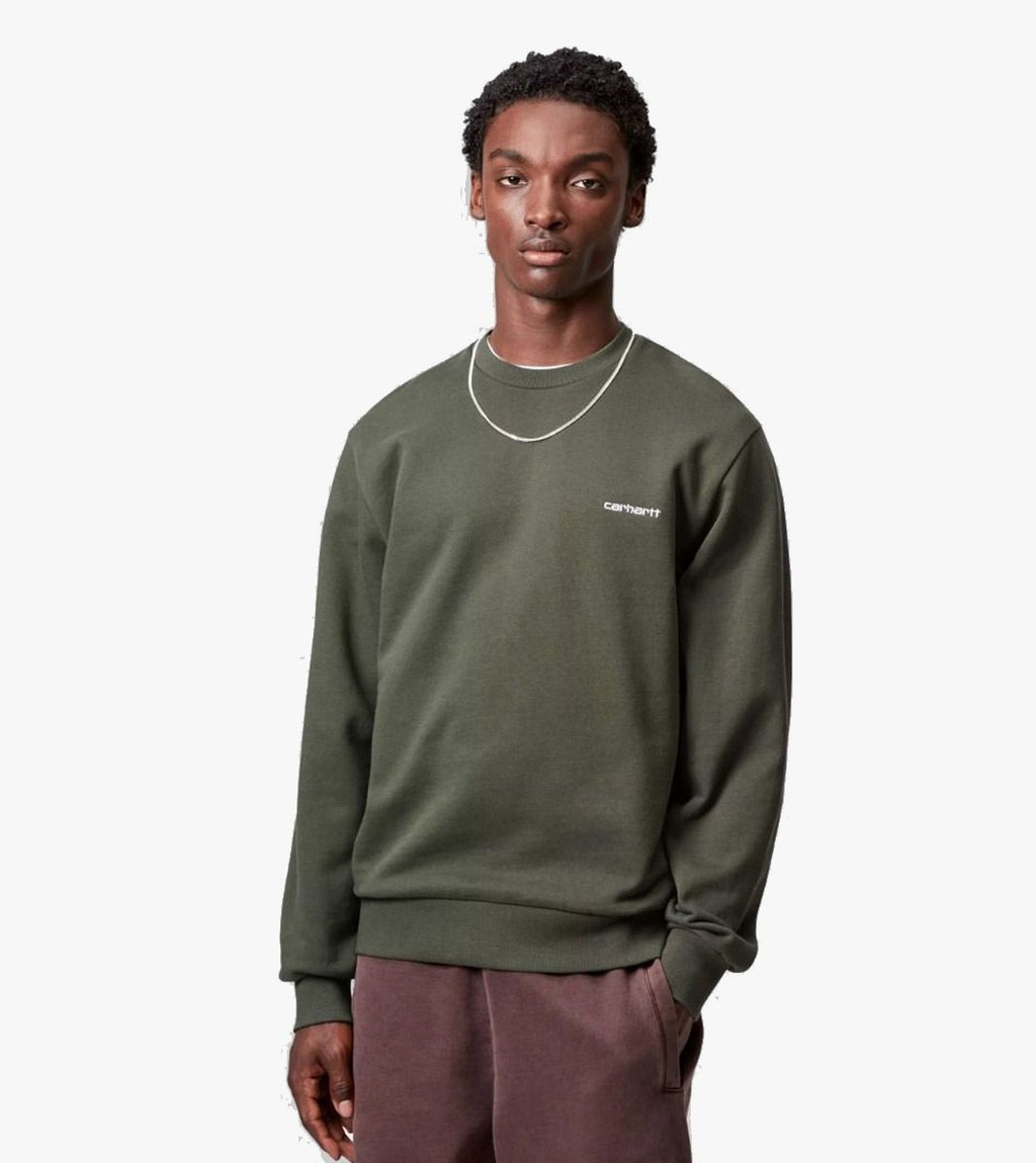 Zaļa SCRIPT EMBROIDERY SWEAT