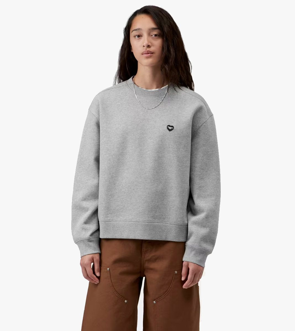 Pilka W´ small heart patch sweat