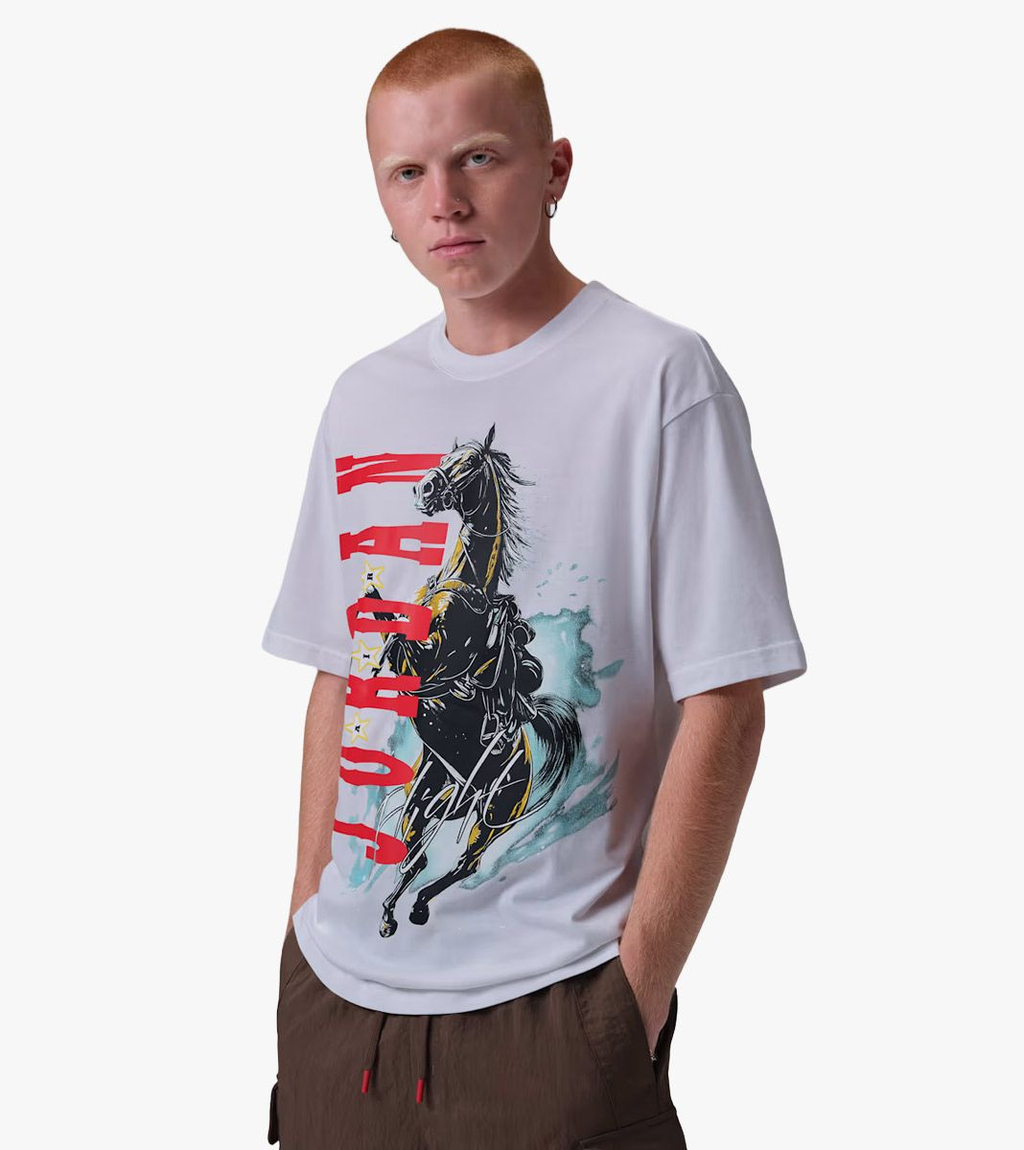 White M J FLT GFX CWBY 85 SS CRW