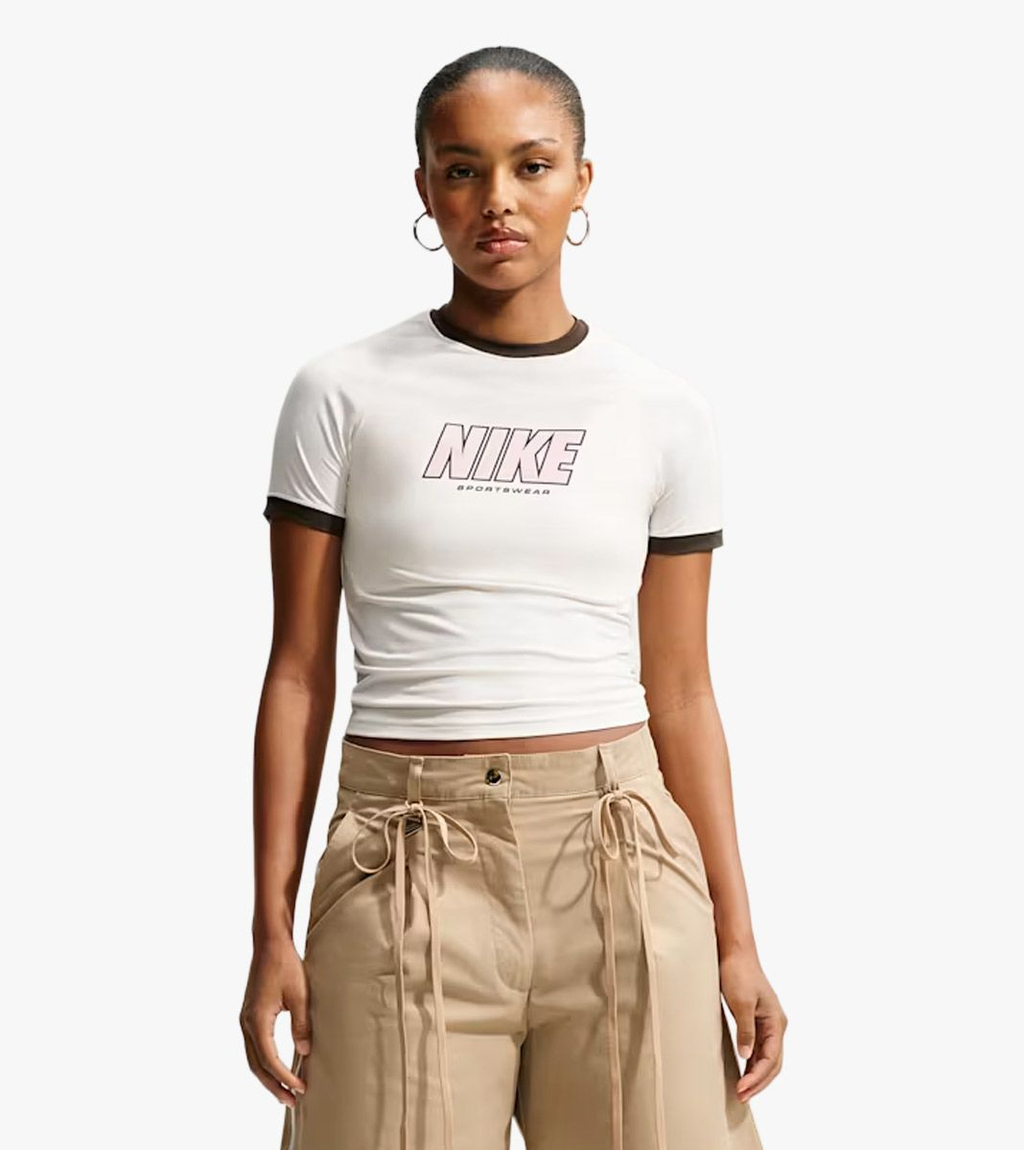 Pelēka W NK SS FITTED TOP SI