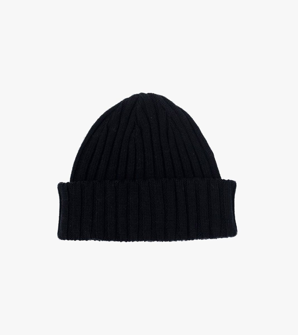 Svart Raju merino beanie