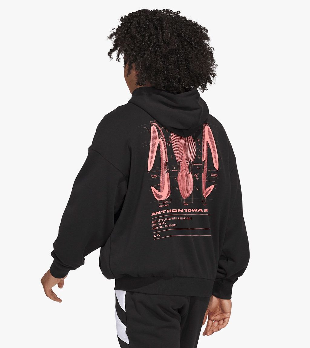 Musta ANTED GFX HOODY