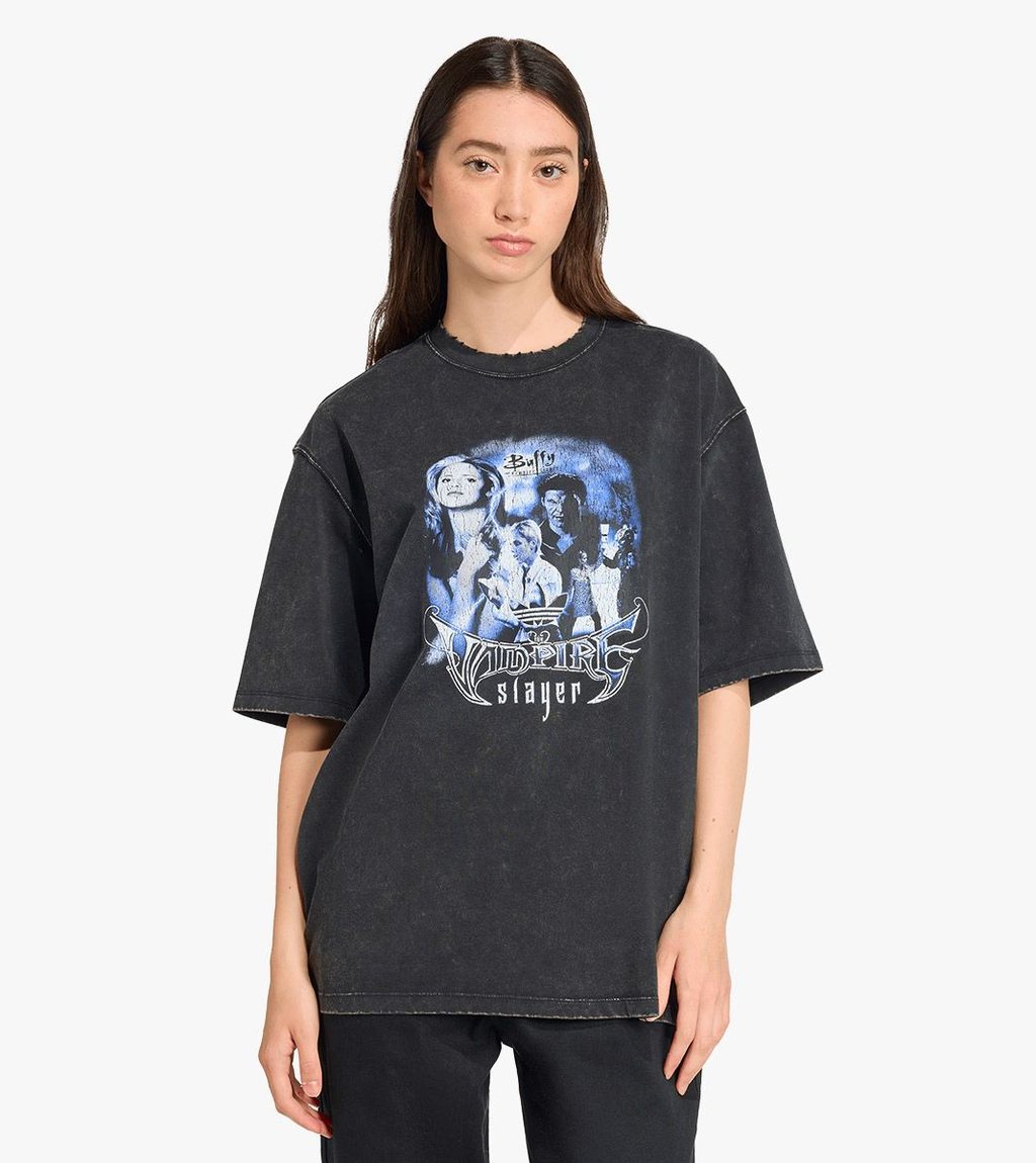 Melna BUFFY TEE OS