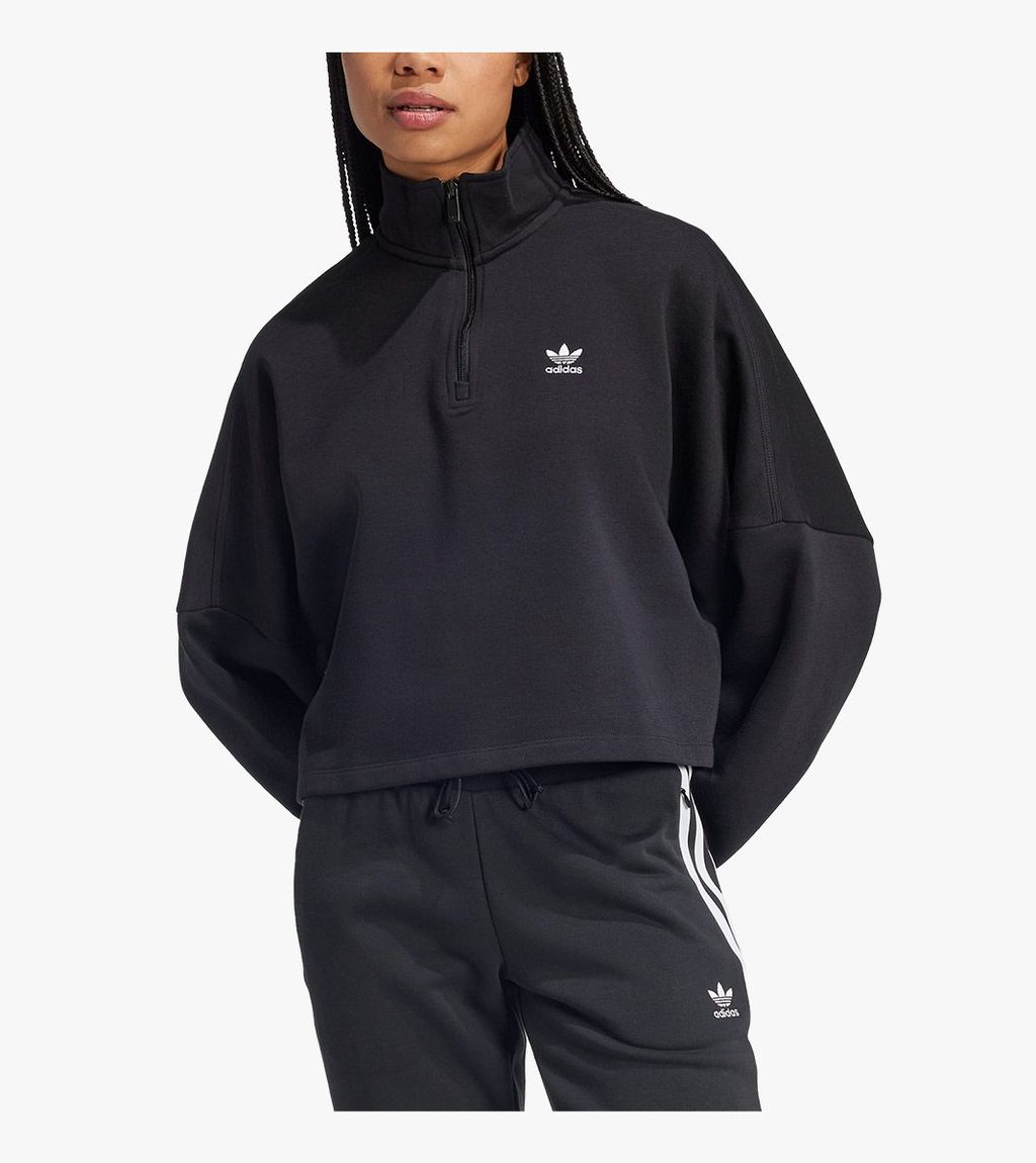 Black ESS HALF ZIP FL