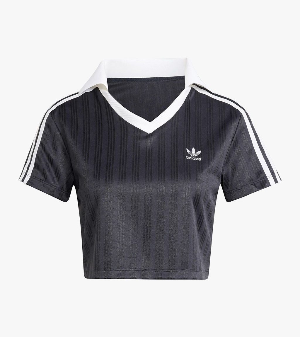 Black V-NECK POLO