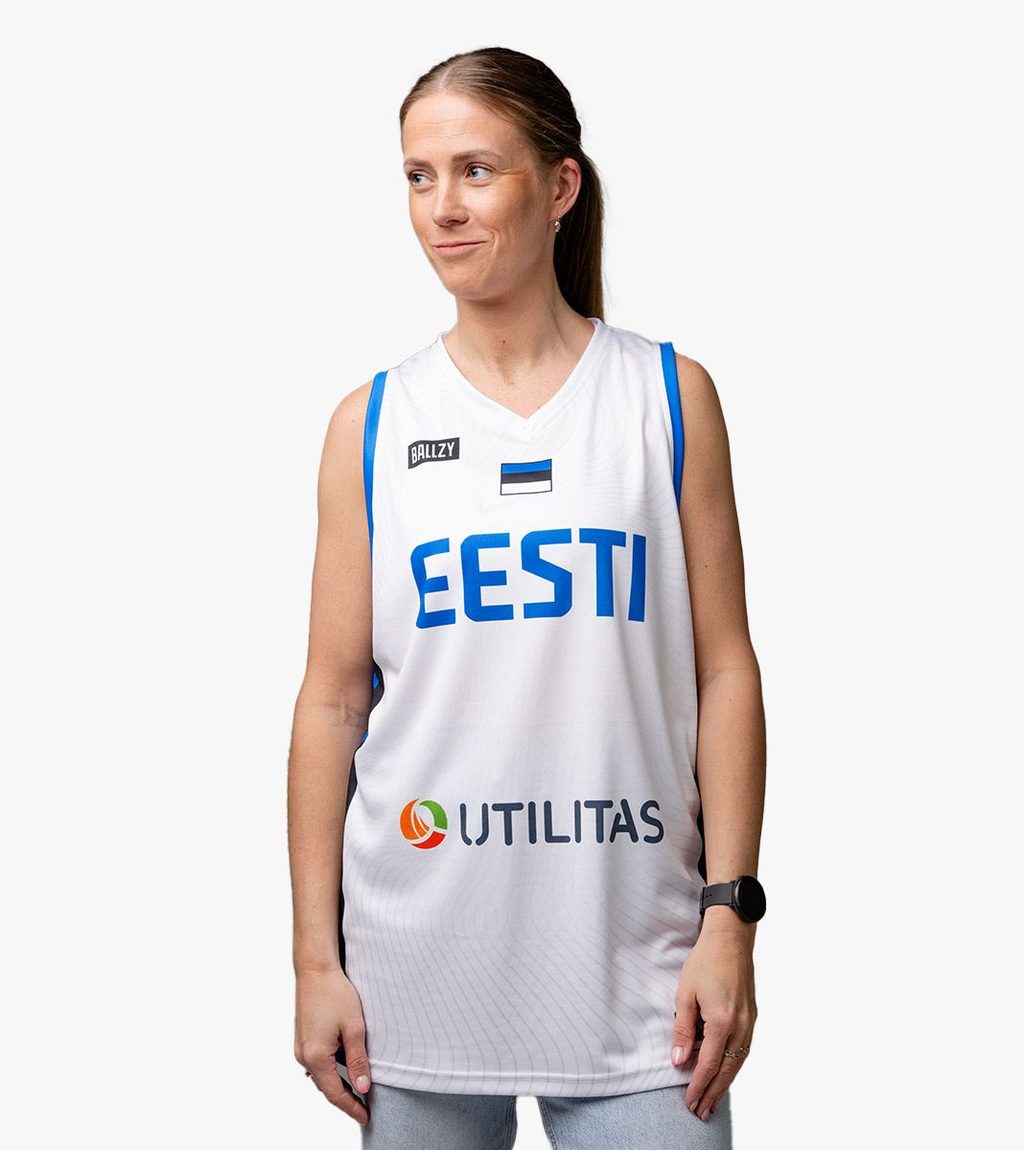 Valkoinen ESTONIA FAN  JERSEY 25