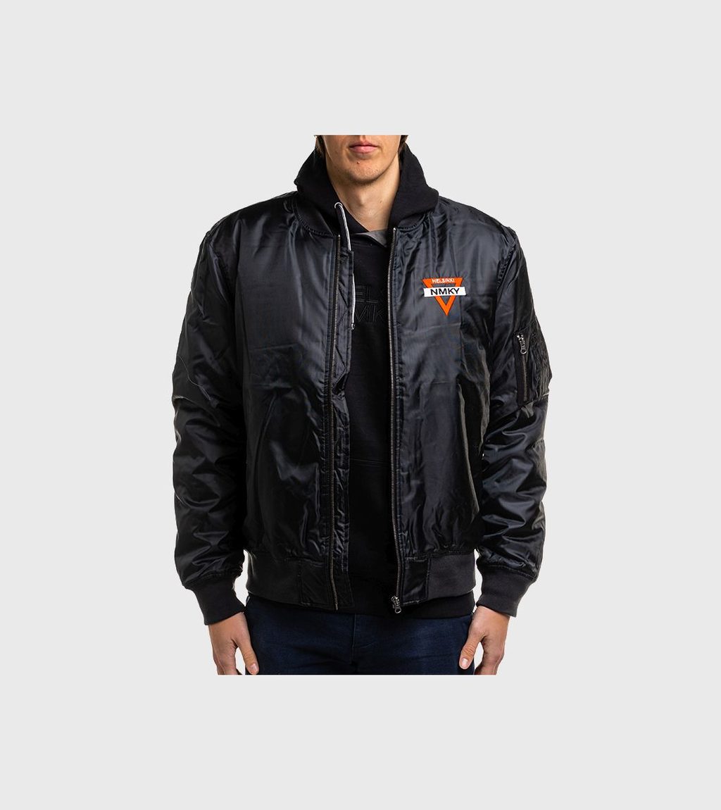 Svart Hnmky bomber jacket black