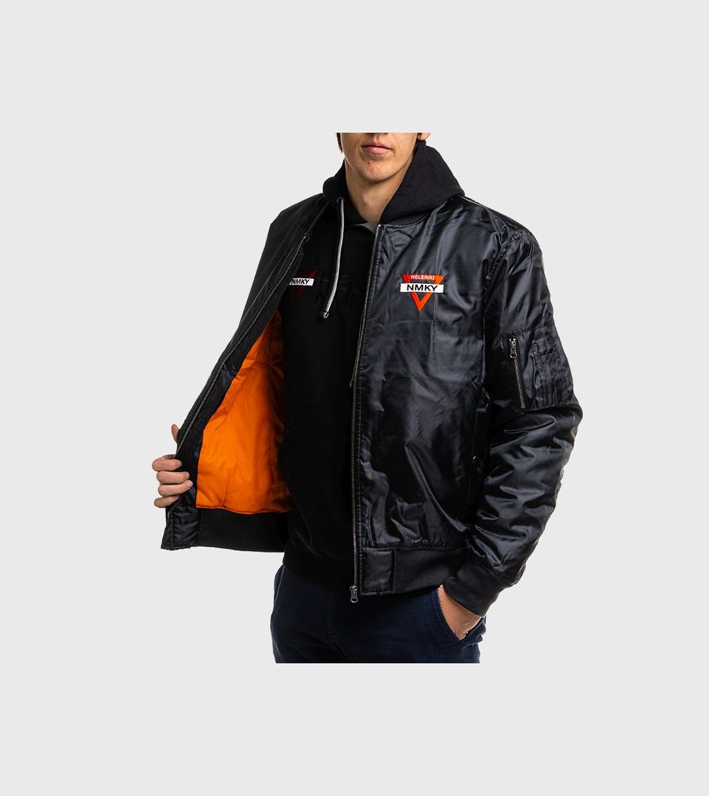 Svart Hnmky bomber jacket black