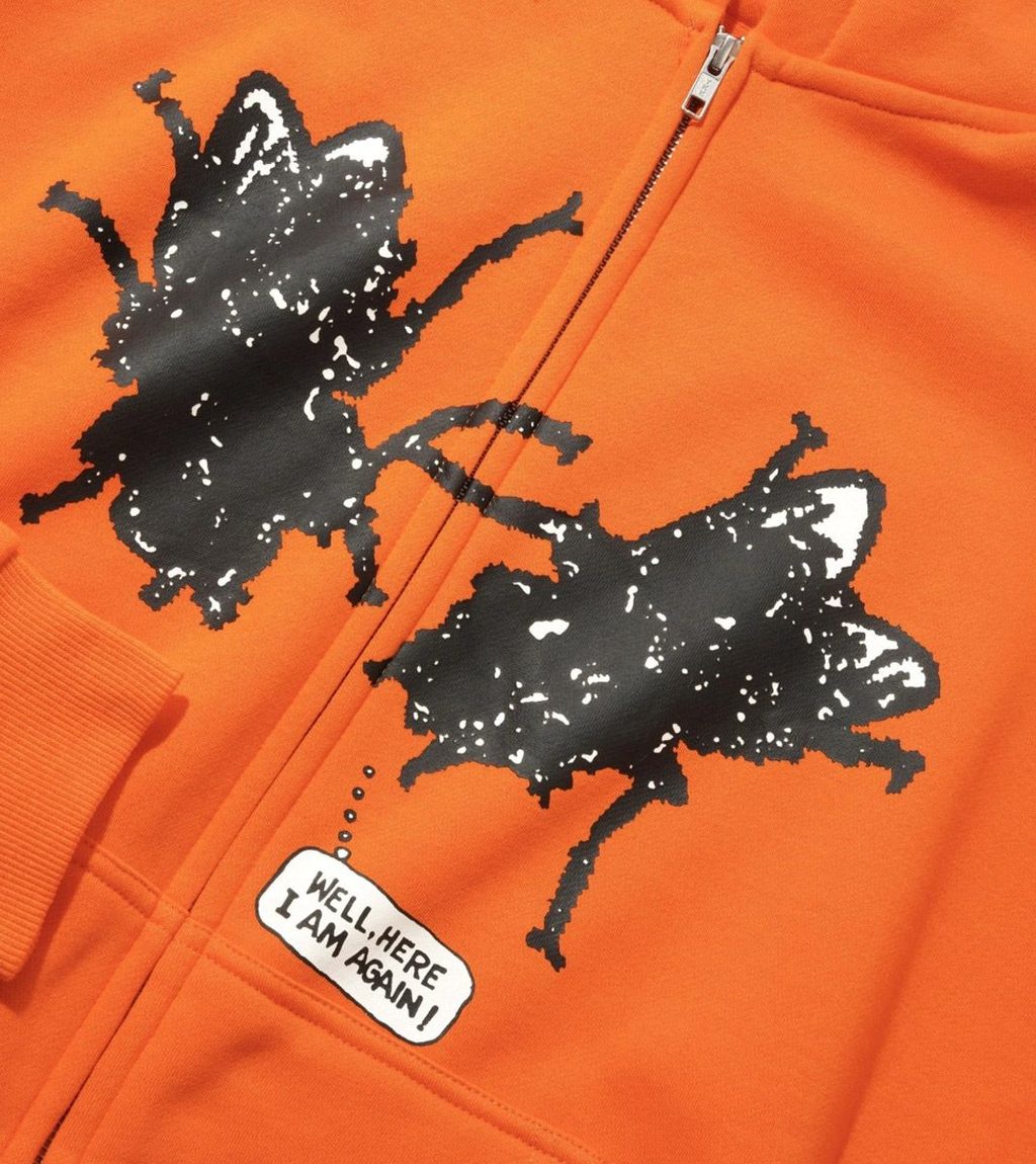 Orange AGAIN ZIP-THRU HOOD