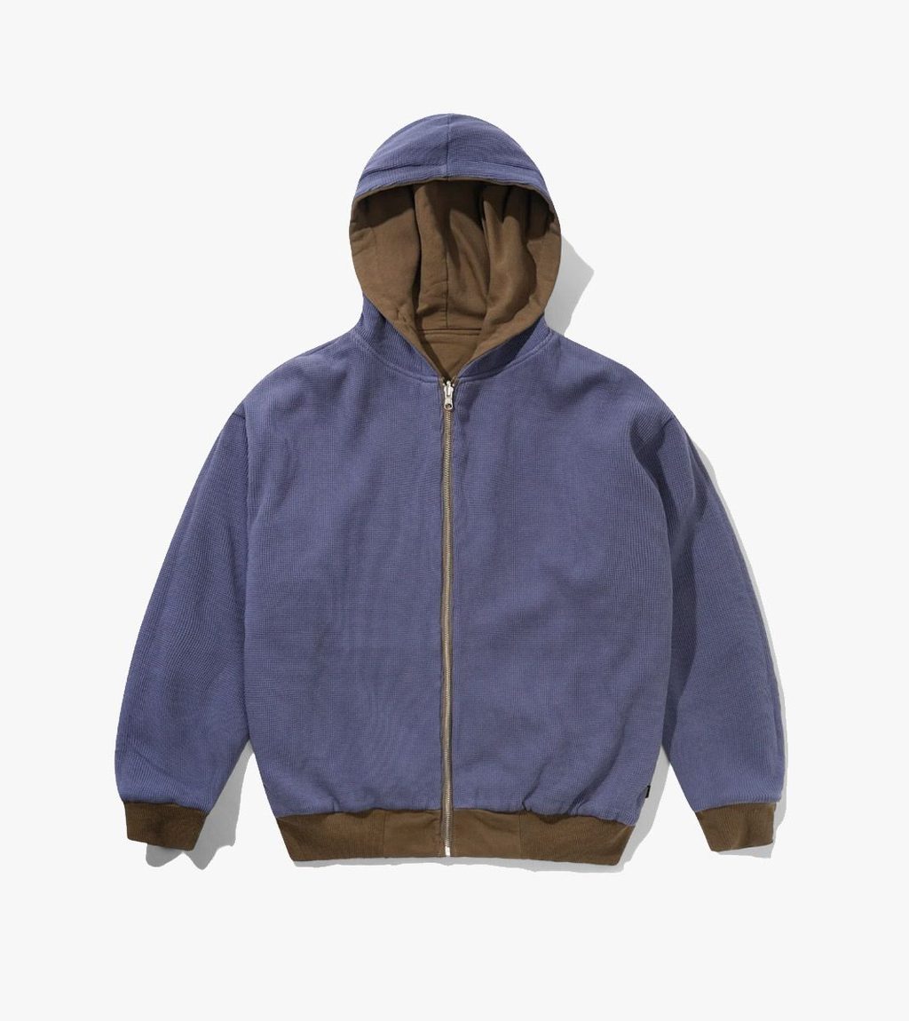 Brunt Reversible waffle zip-thru hood