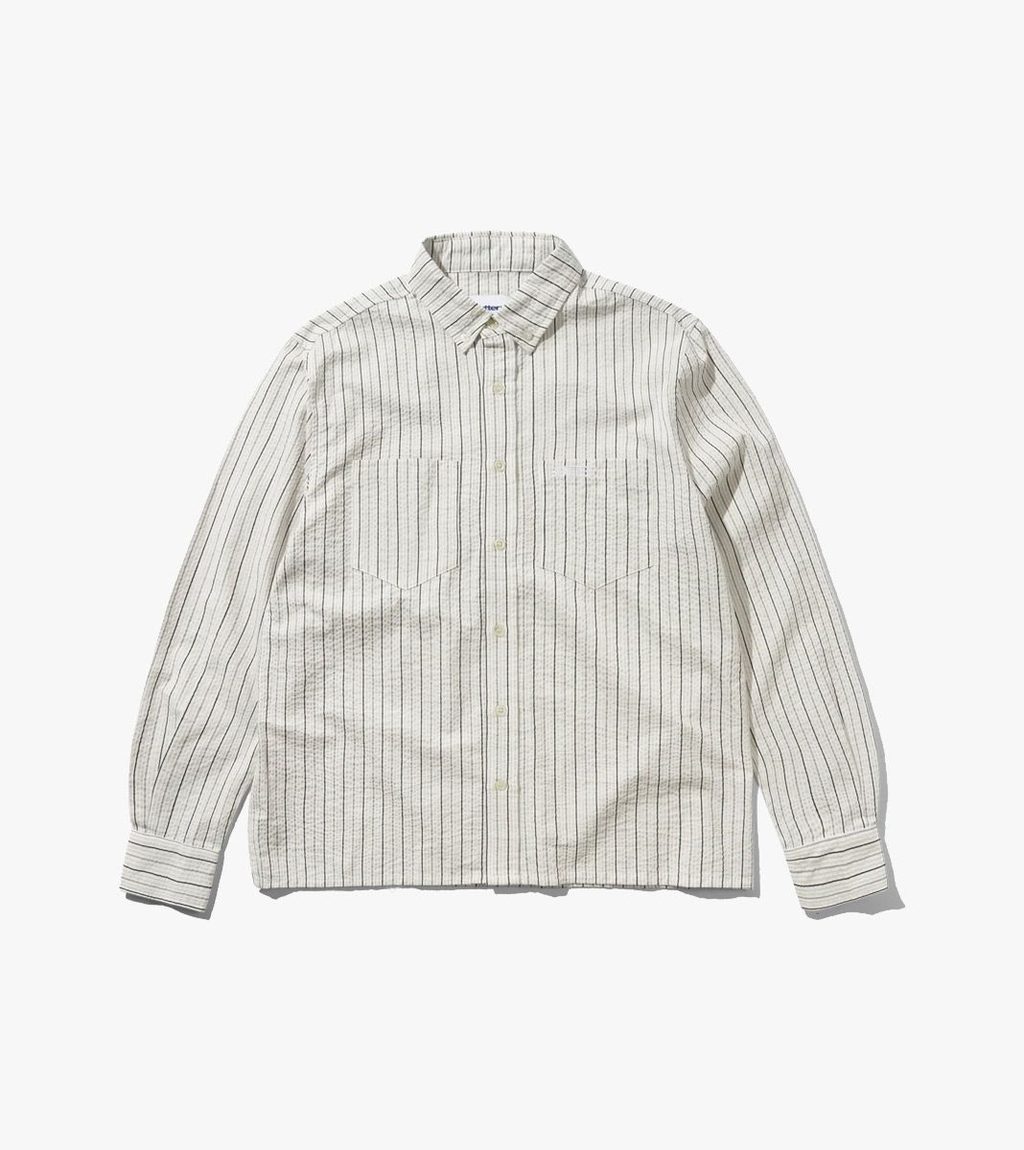 Valkoinen SEERSUCKER SHIRT