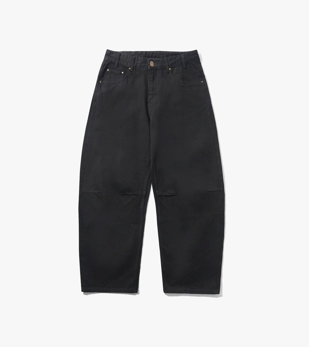 Black WIDE CUT DENIM JEANS