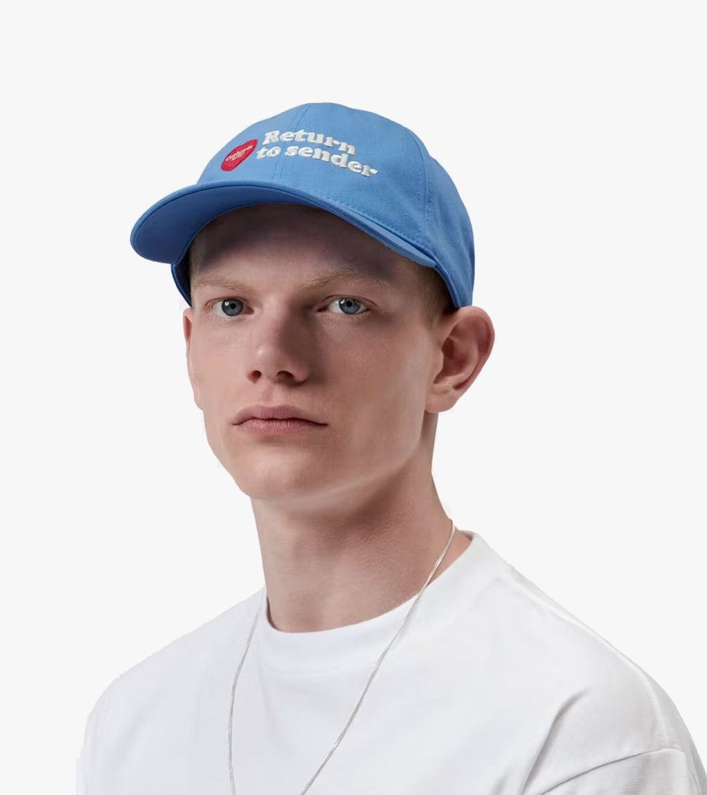 Blue BUMPER STICKER CAP