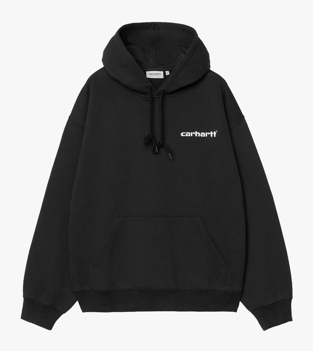 Melna HOODED CAPS SWEAT