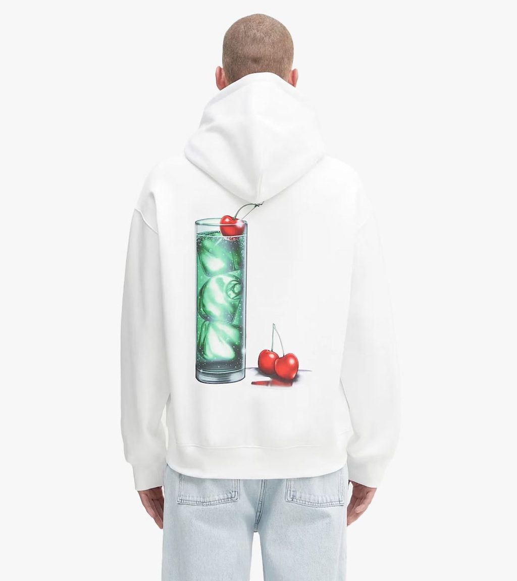 White HOODED JAKE GARCIA SWEAT