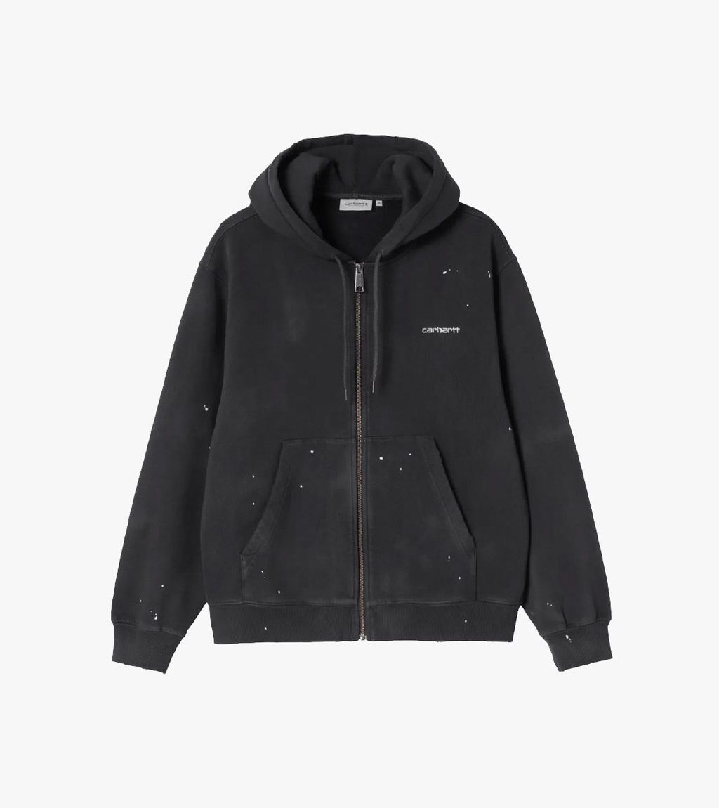 Svart Hooded painter jacket
