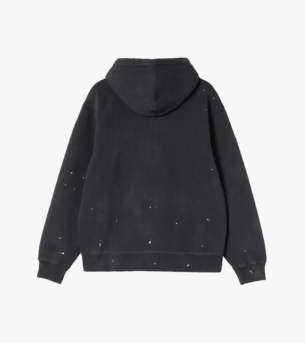 Svart Hooded painter jacket