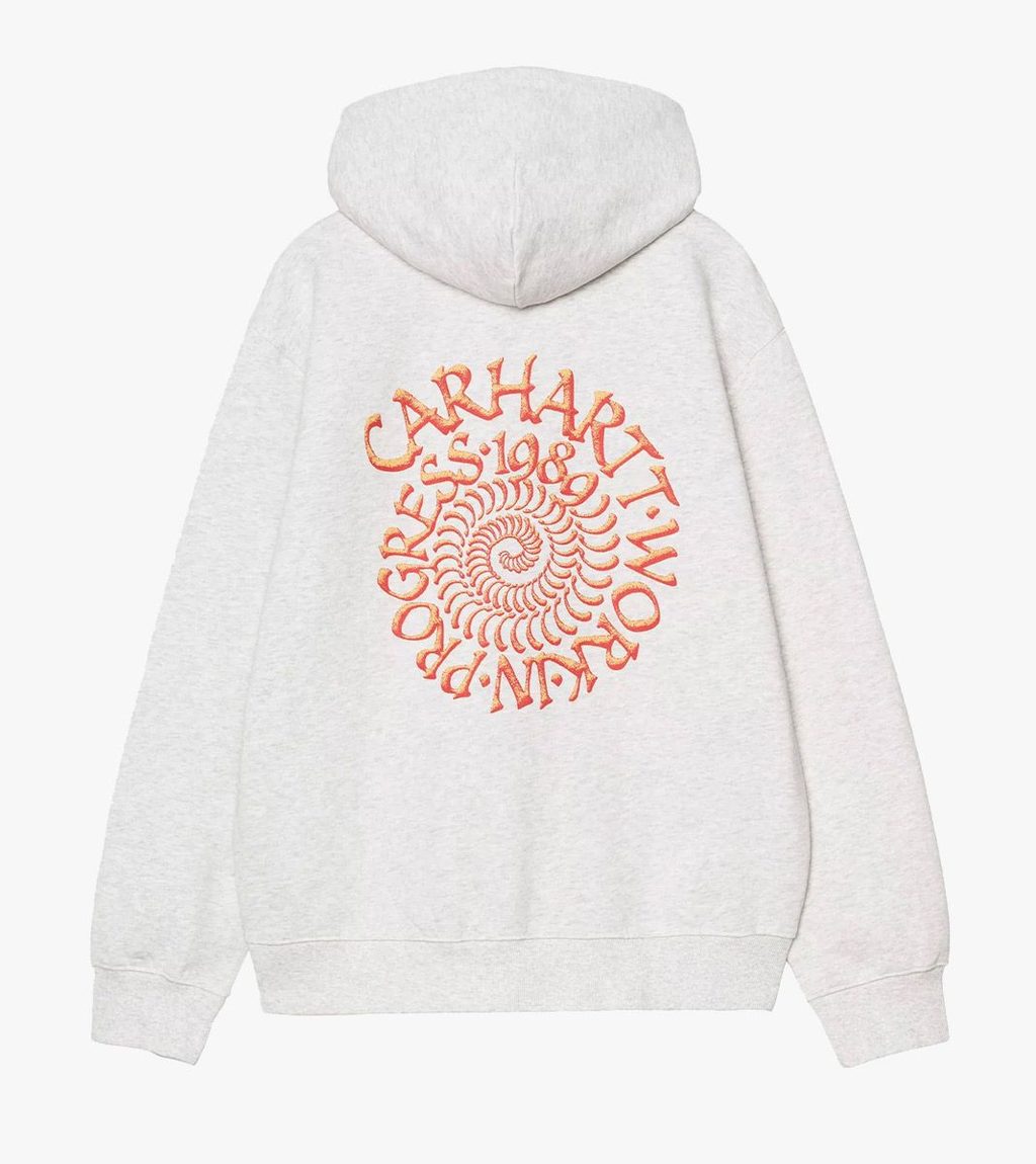 Grått Hooded spiral sweat