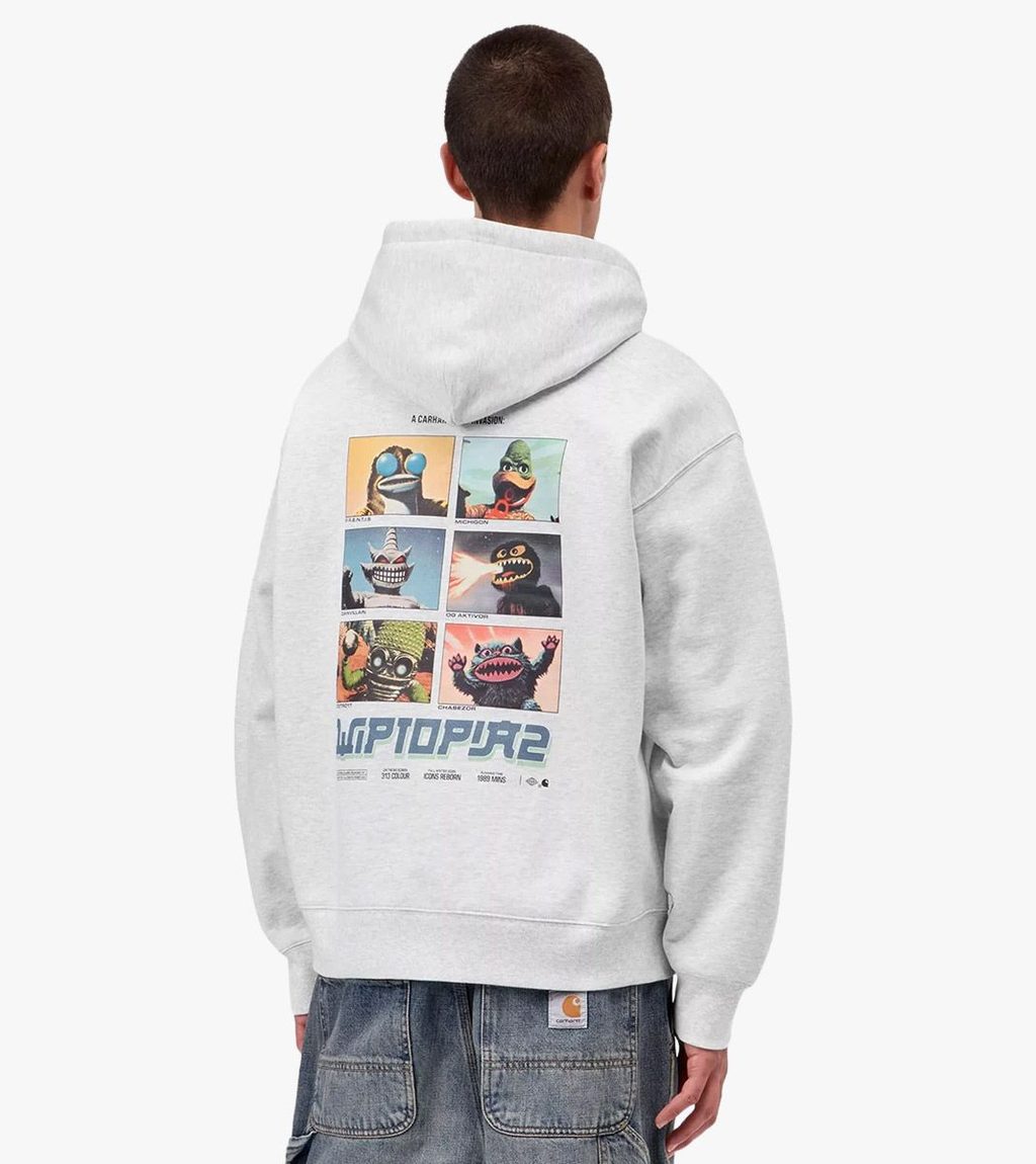 Grey HOODED WIPTOPIA II SWEAT