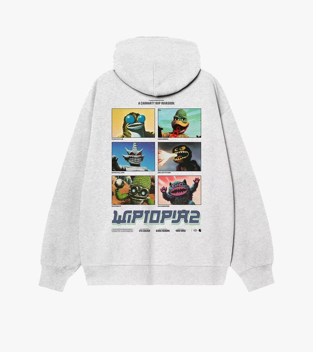 Grey HOODED WIPTOPIA II SWEAT