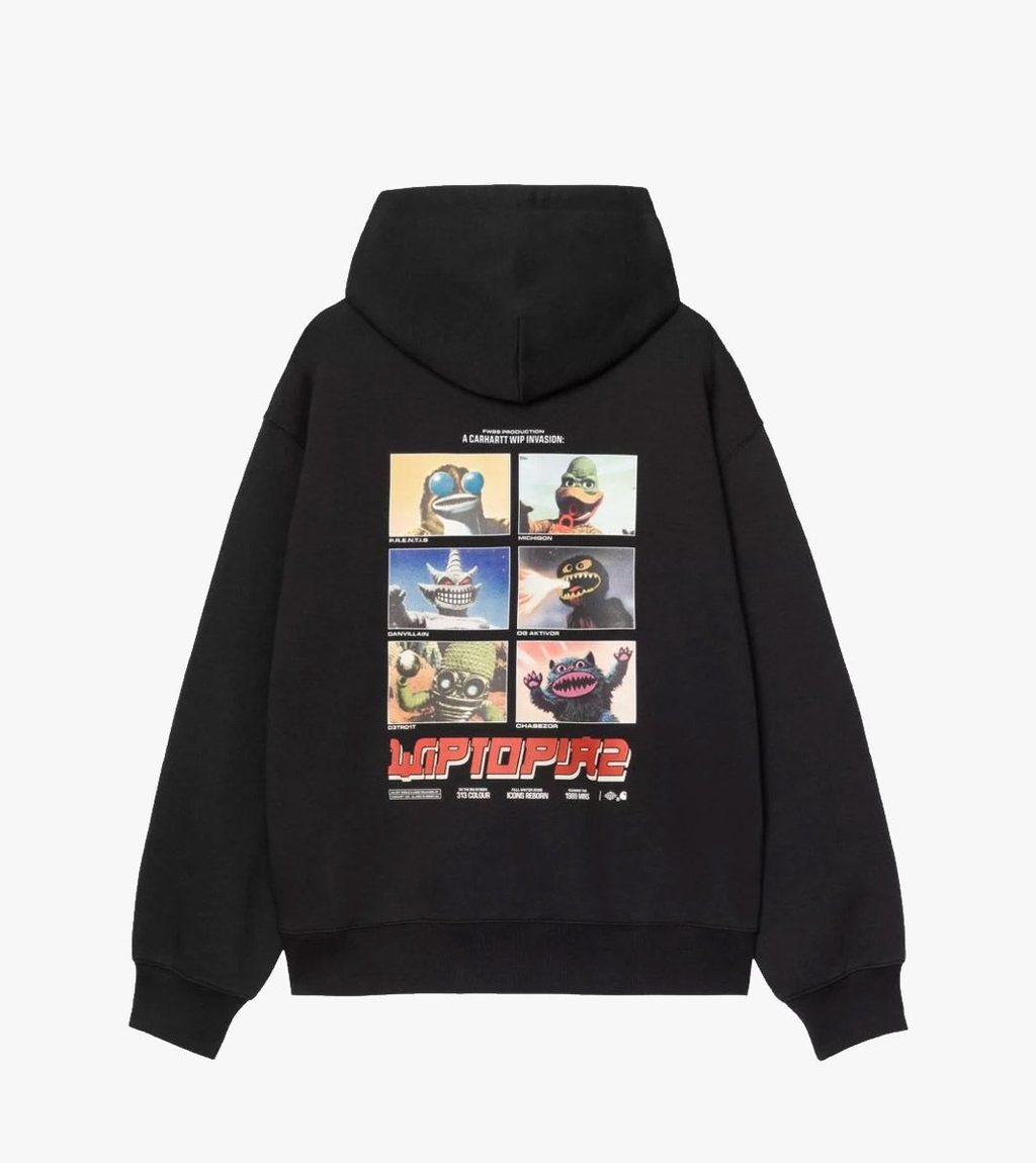 Black HOODED WIPTOPIA II SWEAT