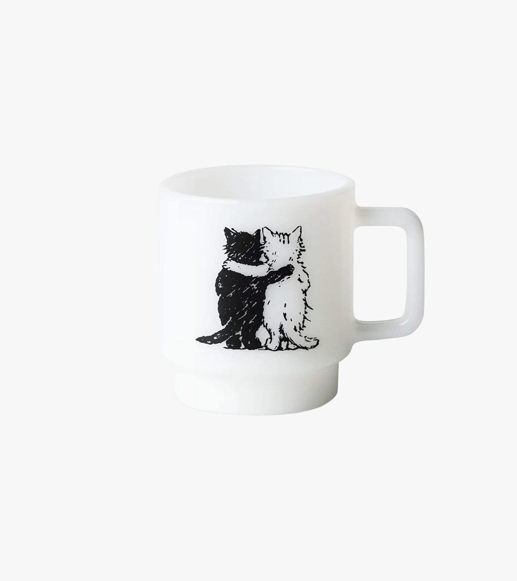 Balta Hugging cats glass mug