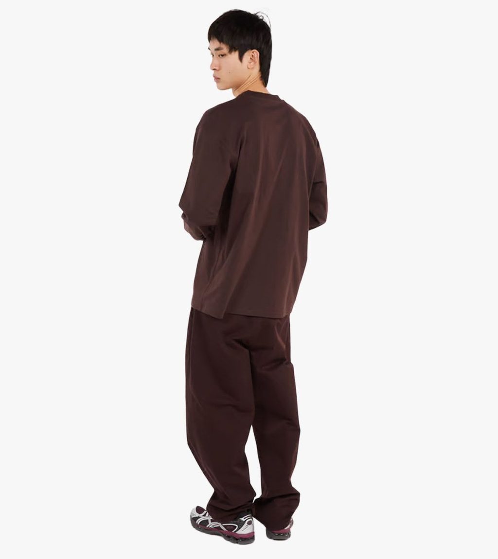 Ruskea L/S AMERICAN SCRIPT T-SHIRT