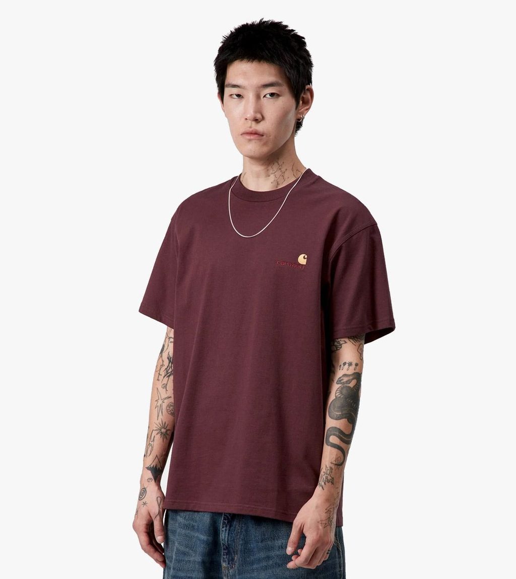 Raudona S/s american script t-shirt