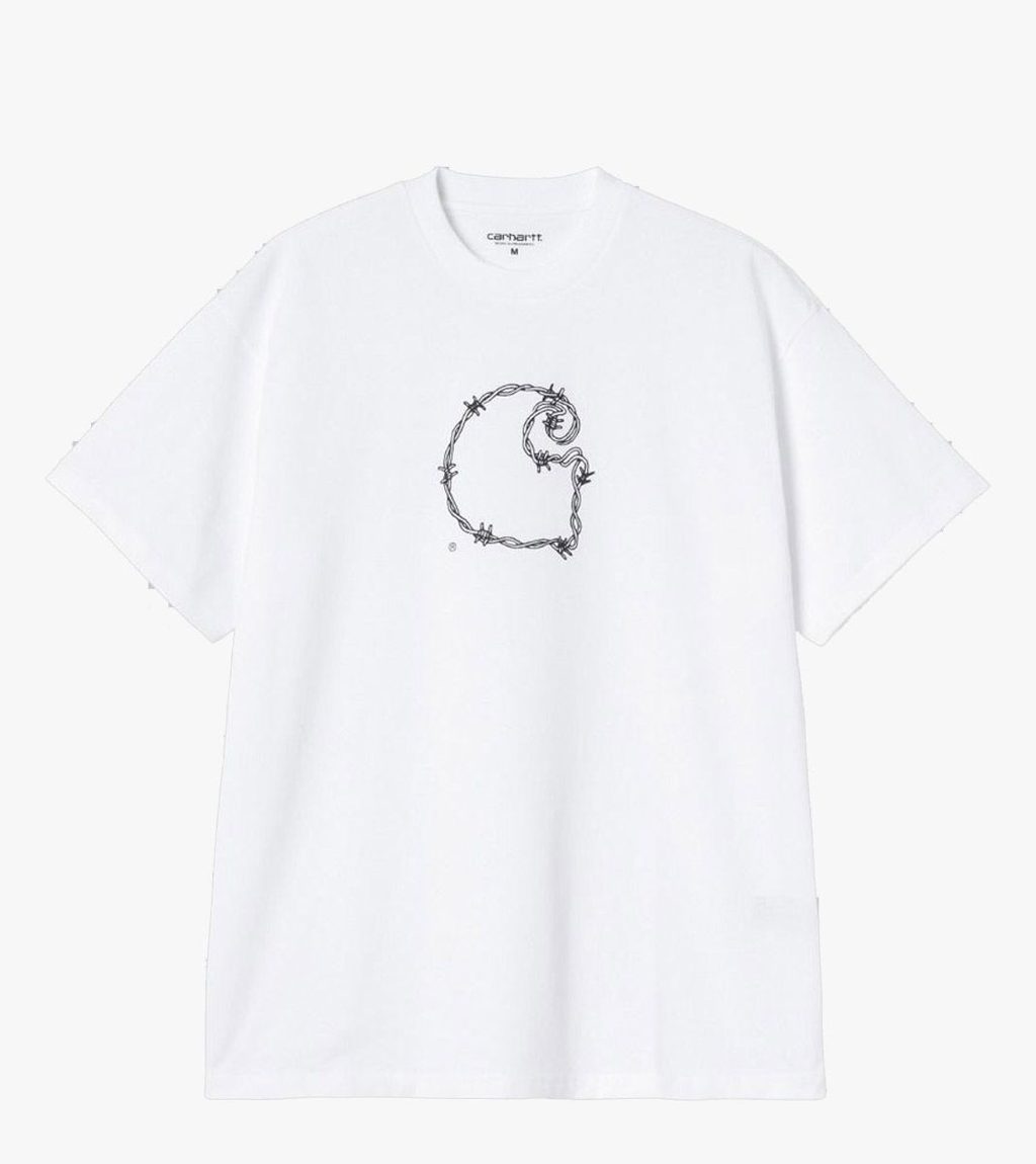 White S/S BARBWIRE C T-SHIRT