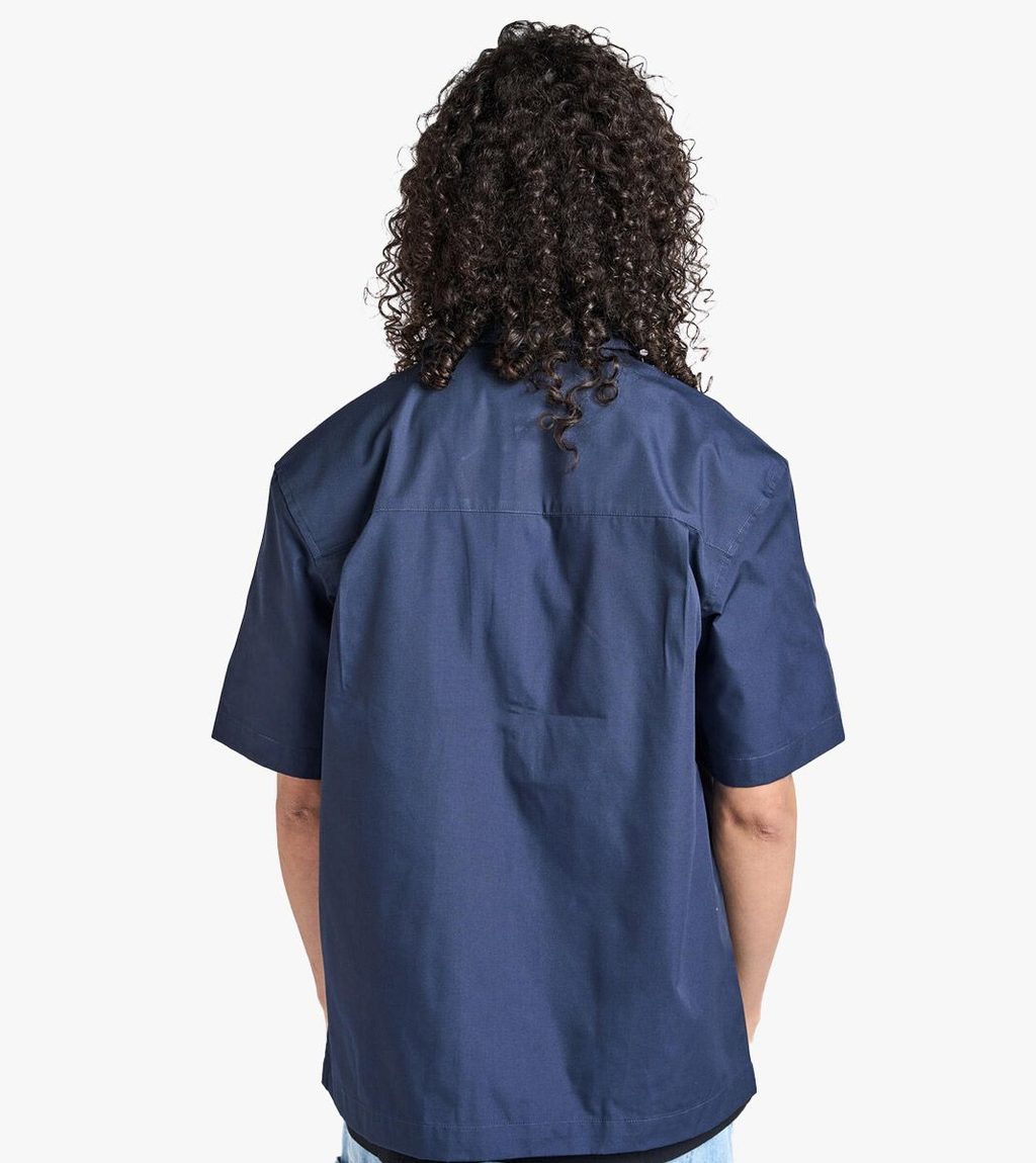 Sinine S/s postal zip shirt