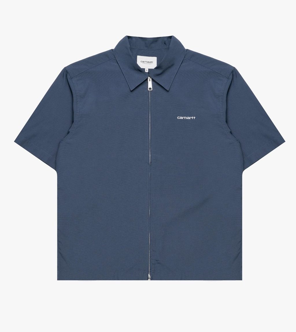 Sinine S/s postal zip shirt