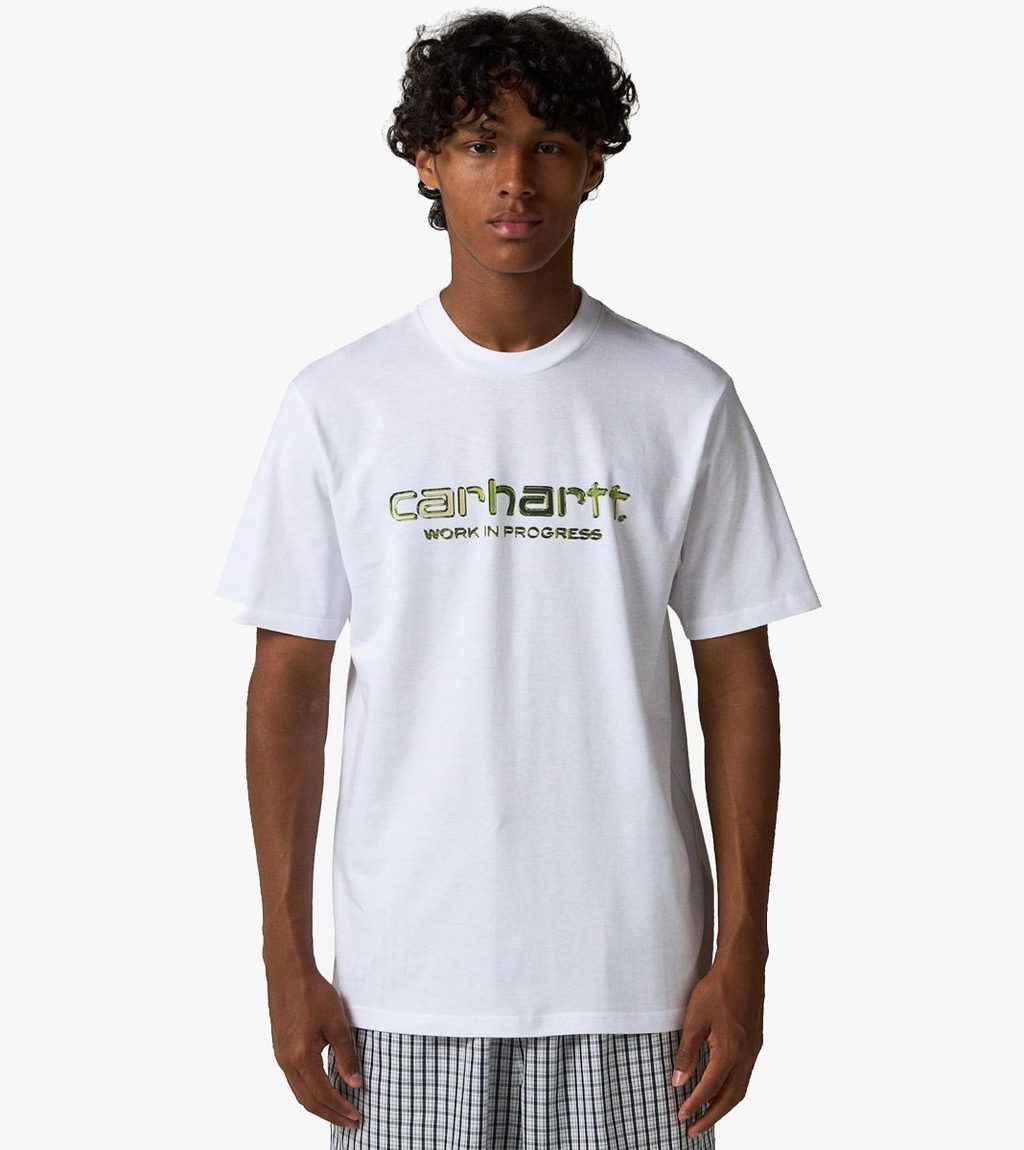 Valge S/s solar chrome script t-shirt