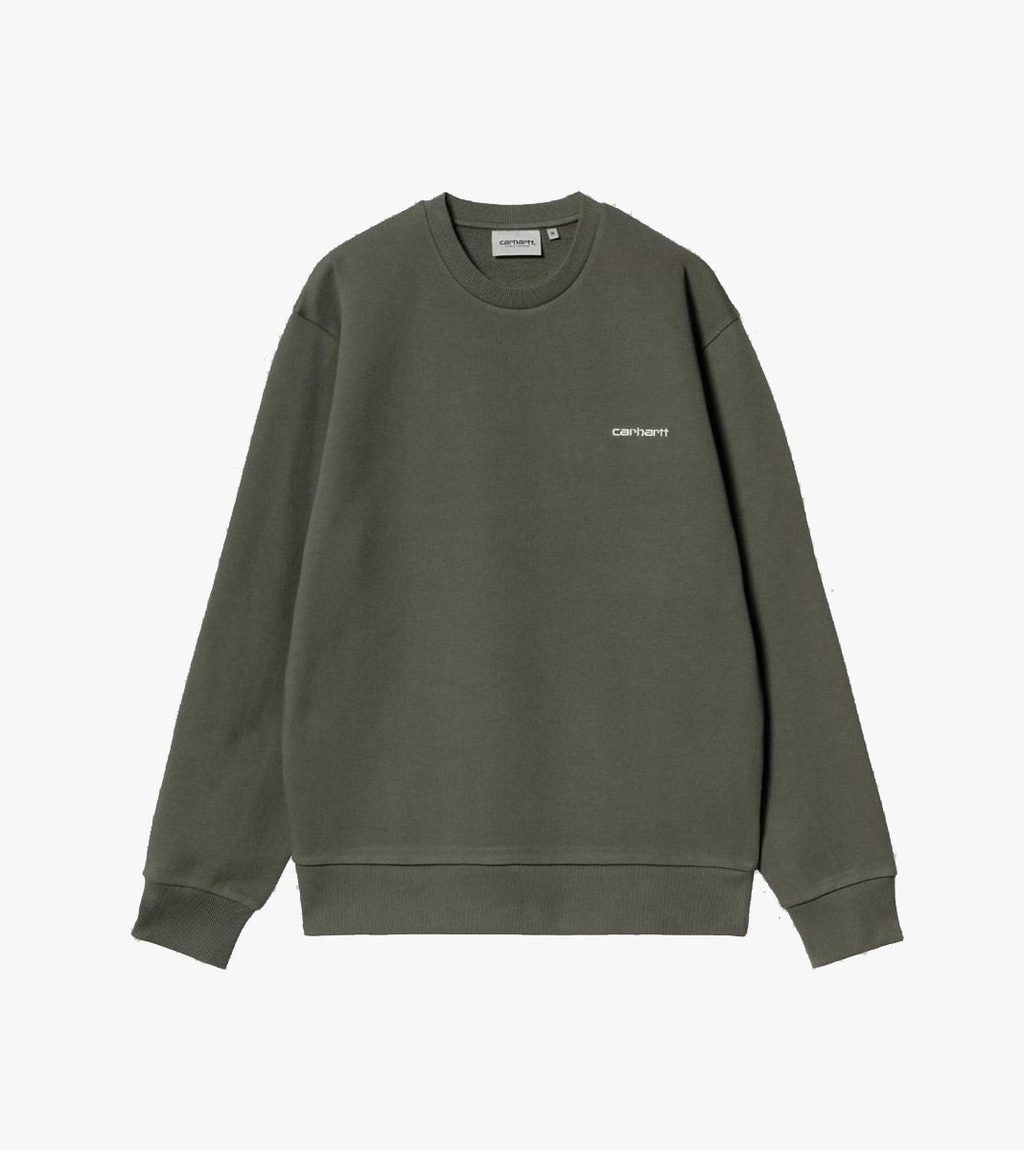 Žalia Script embroidery sweat