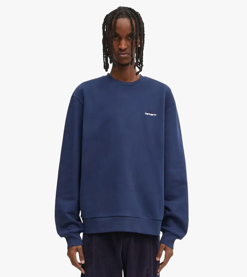 Sininen SCRIPT EMBROIDERY SWEAT