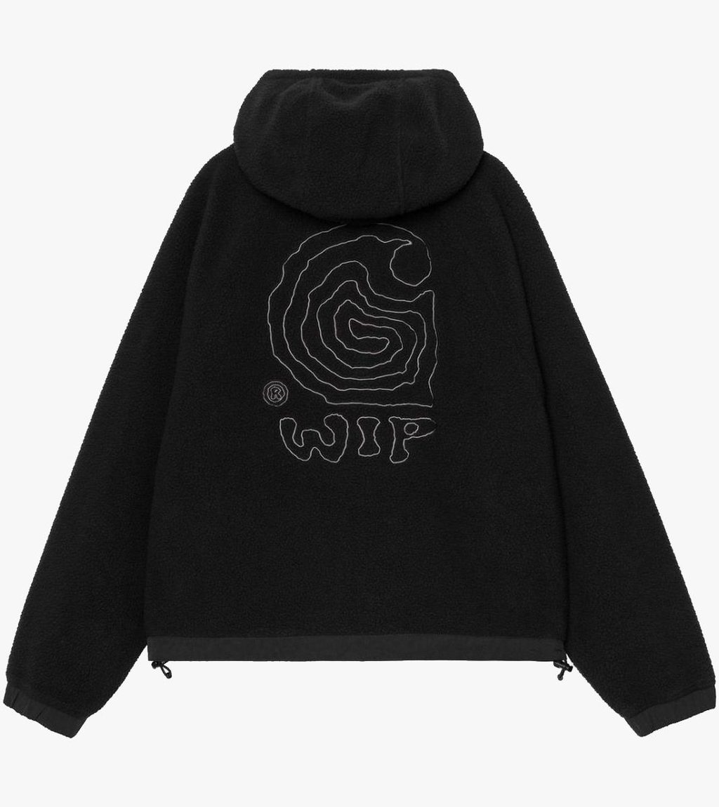 Svart W´ hooded helix fleece jacket