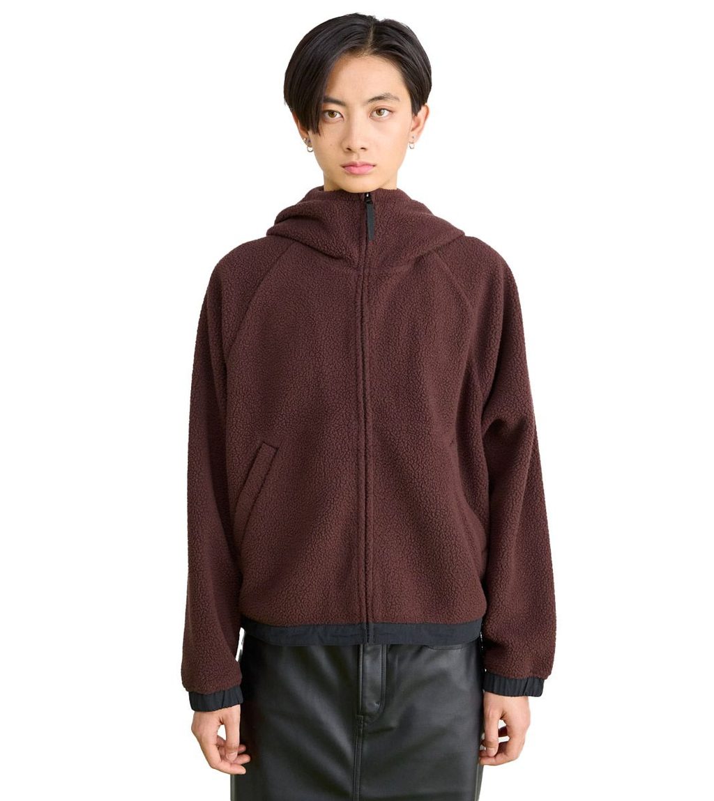 Pruun W´ hooded helix fleece jacket