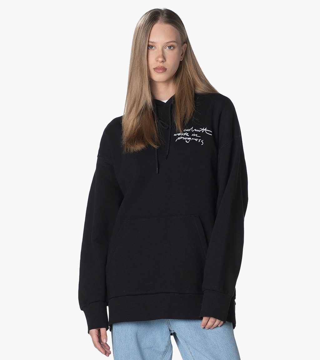 Black W´ HOODED LIPS SWEAT