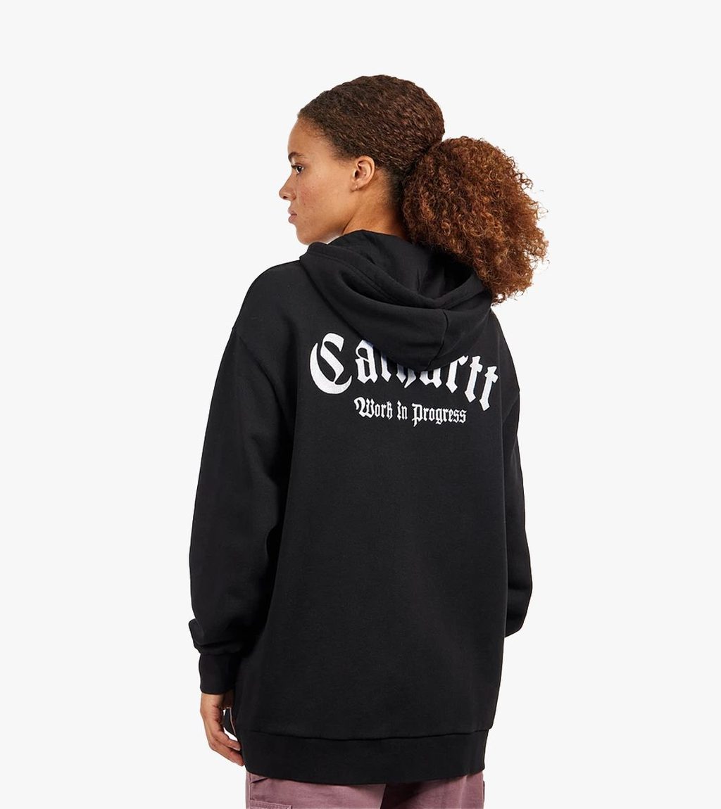 Juoda W´ hooded onyx script sweat