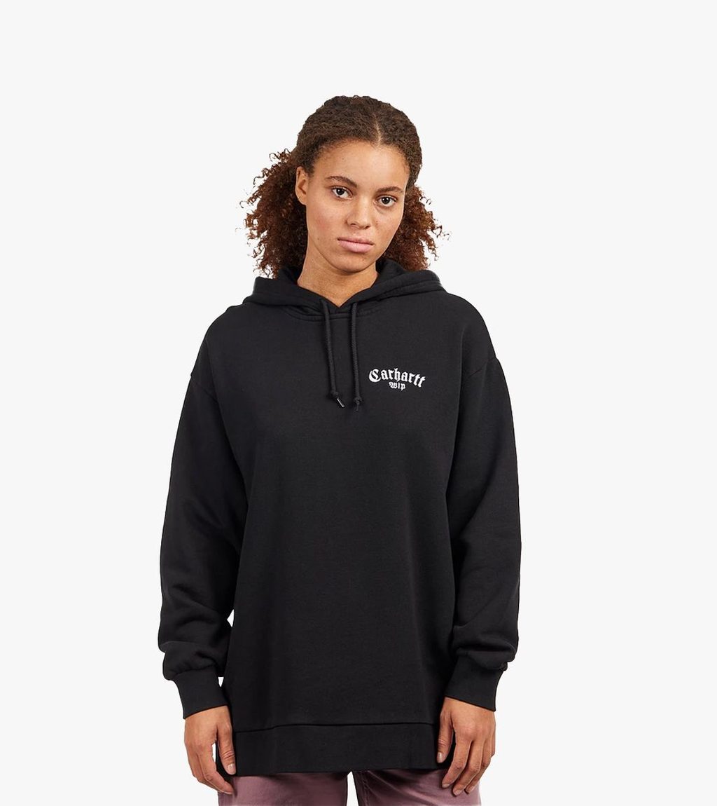 Juoda W´ hooded onyx script sweat