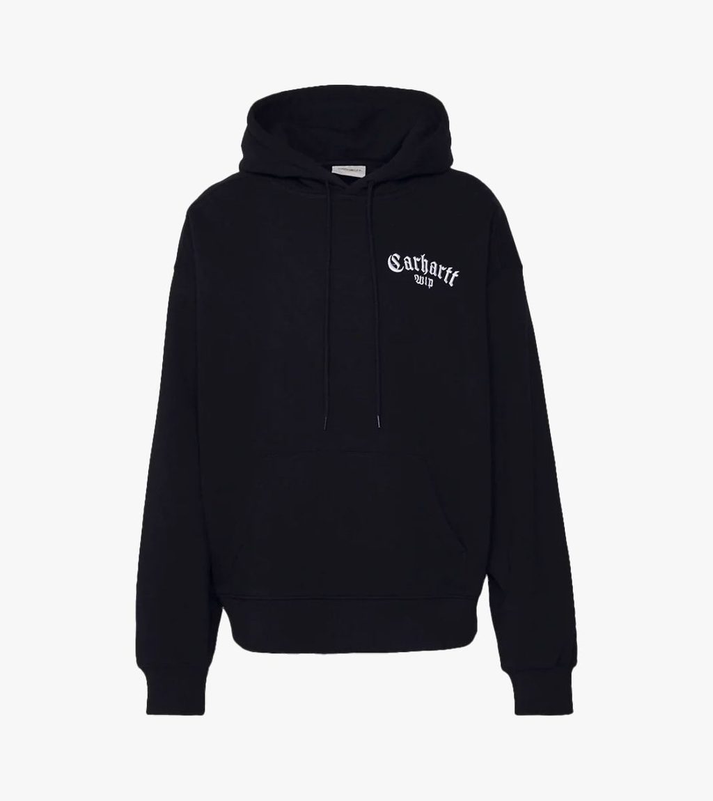 Juoda W´ hooded onyx script sweat