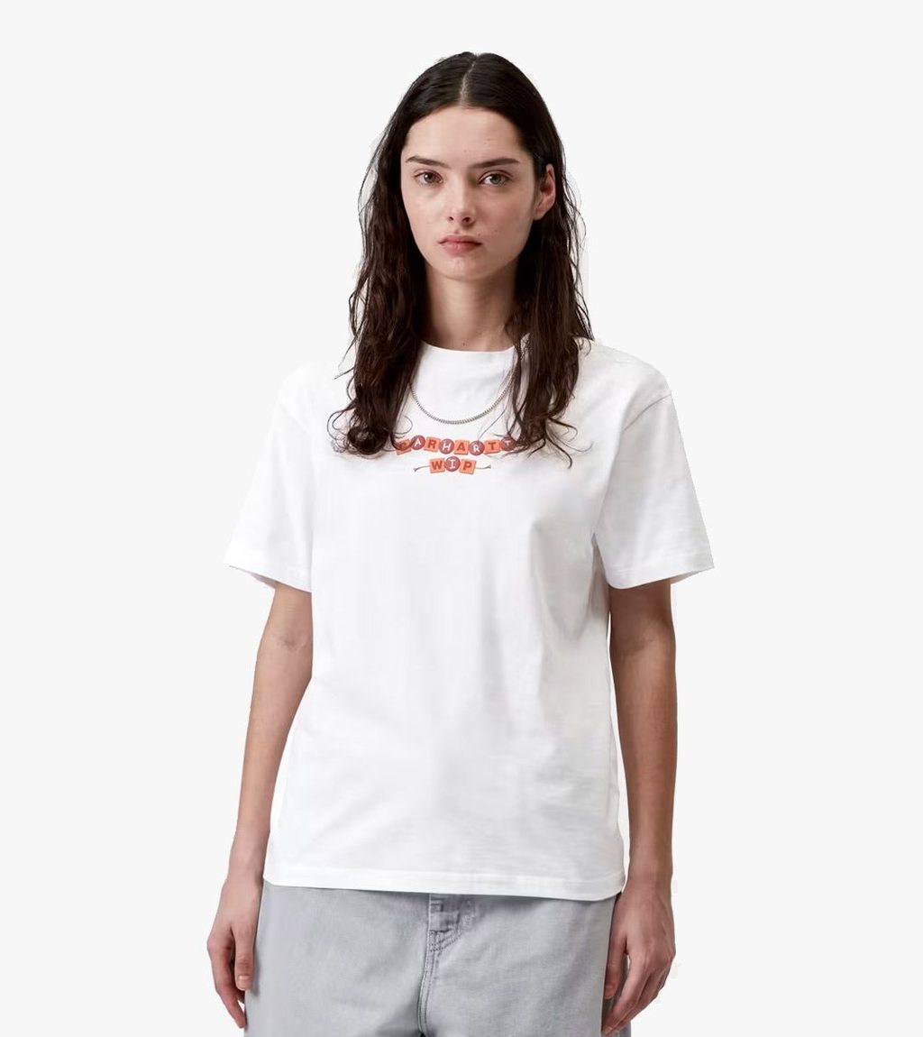 Valkoinen W´ S/S ABC T-SHIRT