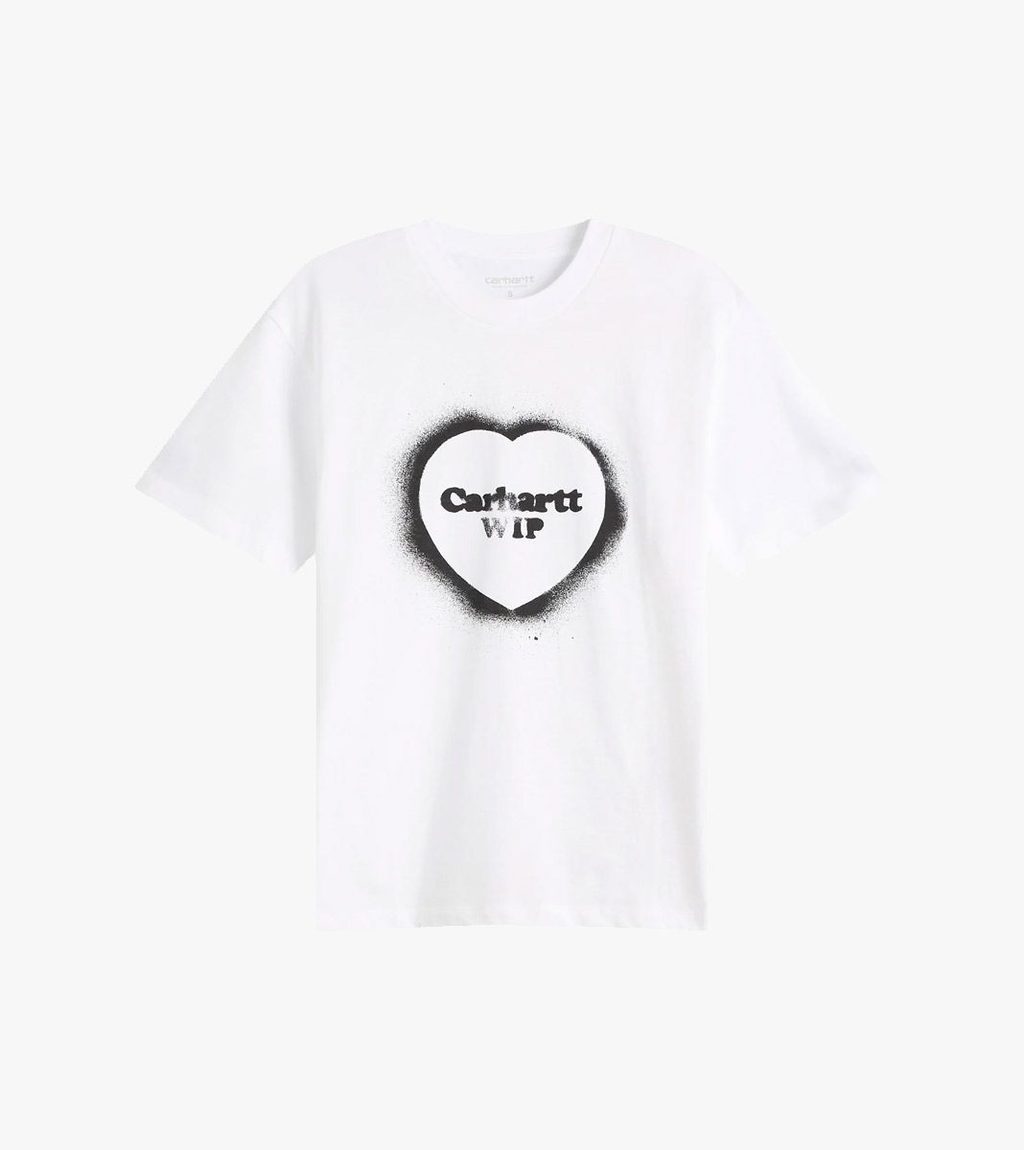 White W´ S/S SPRAY HEART T-SHIRT