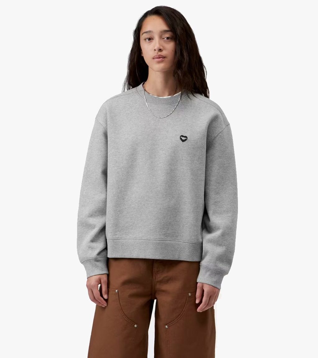 Grey W´ SMALL HEART PATCH SWEAT