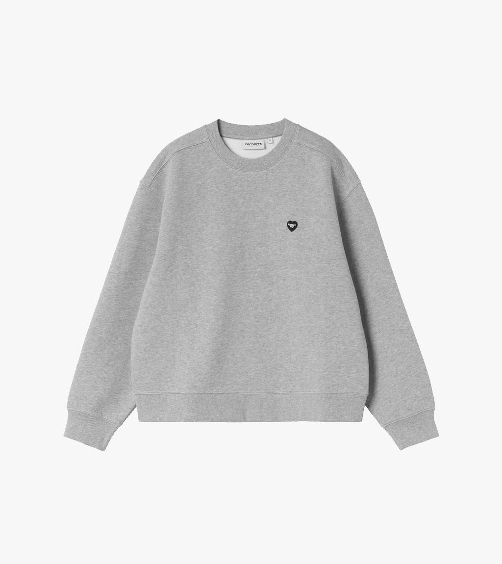 Grey W´ SMALL HEART PATCH SWEAT